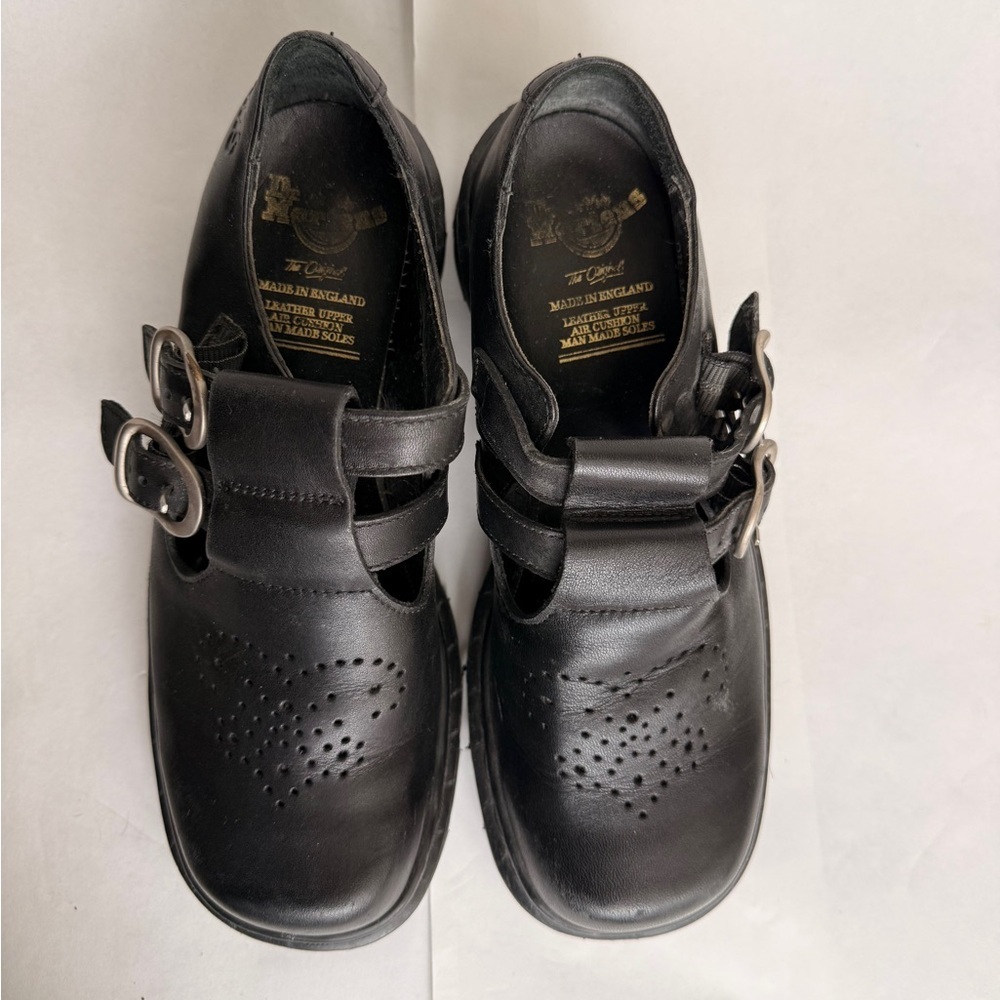 Vintage Dr. Martens Mary Jane Shoes – Made in England – Black Leather – UK5 US7